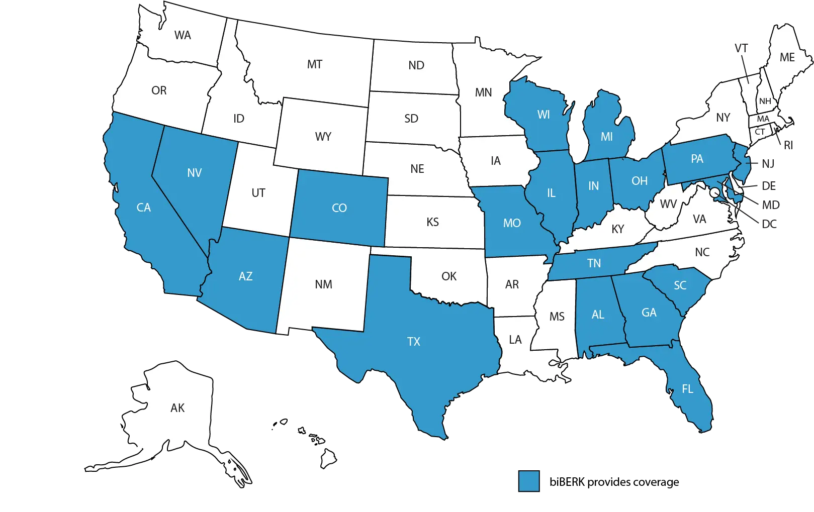 Commercial Auto Coverage Map